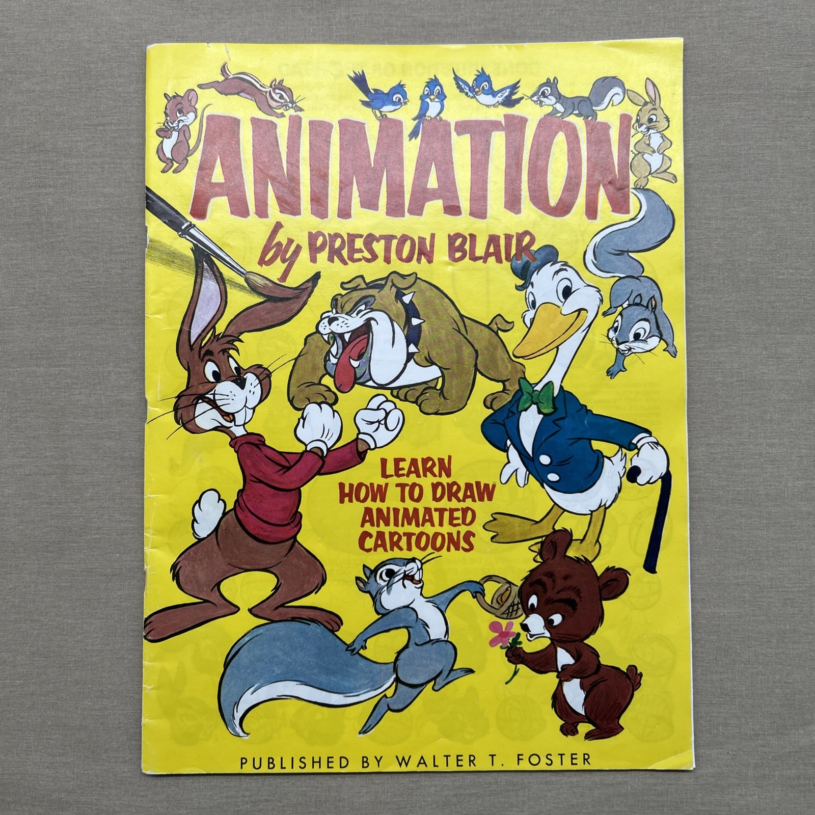 Animation by Preston Blair LEARN HOW TO DRAW ANIMATED CARTOONS 1950&rsquo;s VTG Book +