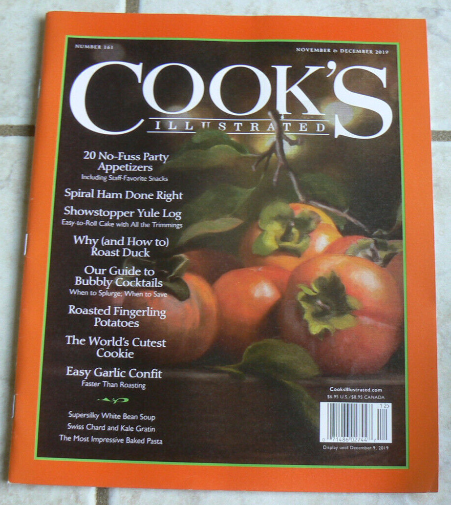 Cook&rsquo;s Illustrated #161 Nov/Dec 2019 Ham,Yule Log,Cocktails,Garlic Confit,Duck +