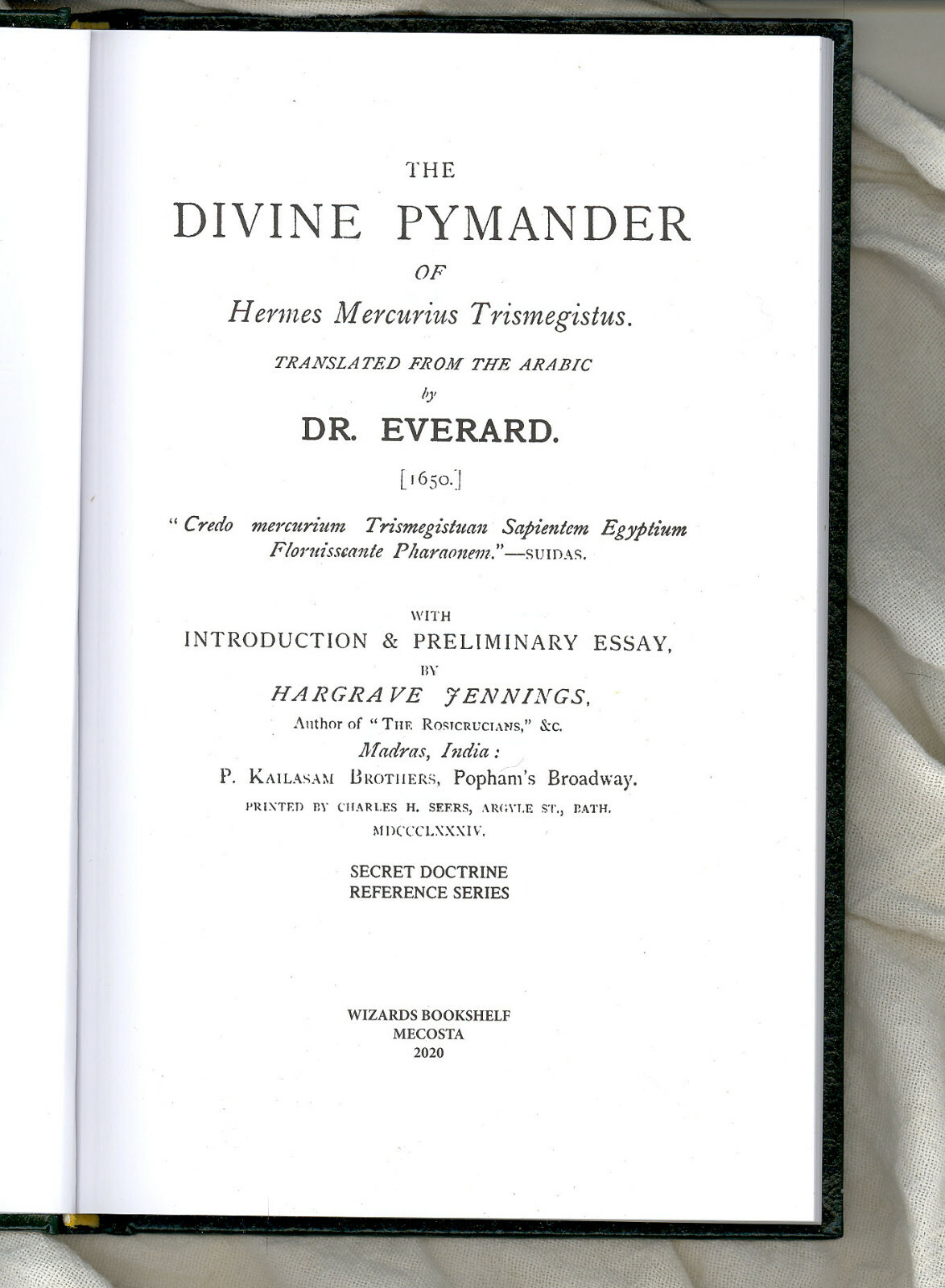 2 Hermetic Sewn 2020 HB&rsquo;s DIVINE PYMANDER HERMES, VIRGIN OF THE WORLD, not POD