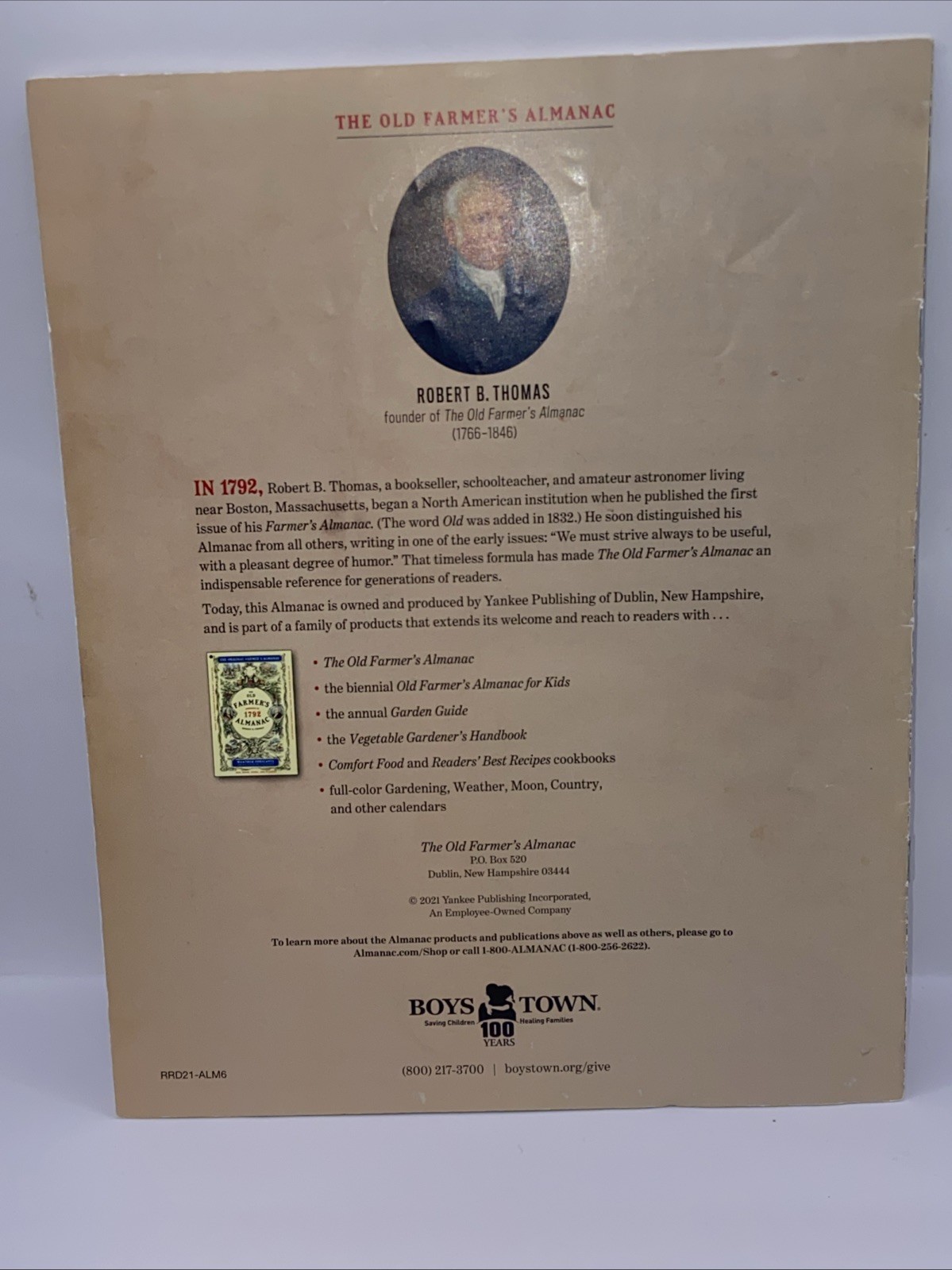 The Old Farmer&rsquo;s Almanac Book of HOME REMEDIES Booklet Boys Town *2021 edition
