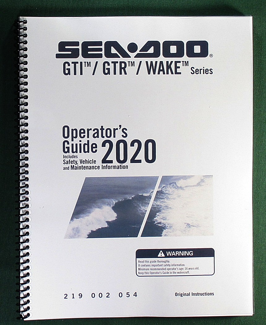 2020 SeaDoo GTI / GTR / WAKE Series Operator&rsquo;s Manual w/ Protective Covers