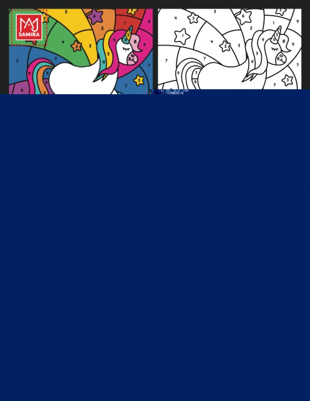 Color by Numbers For Kids Ages 4-8: Unicorns, Mermaids, Princesses, Sea Life…