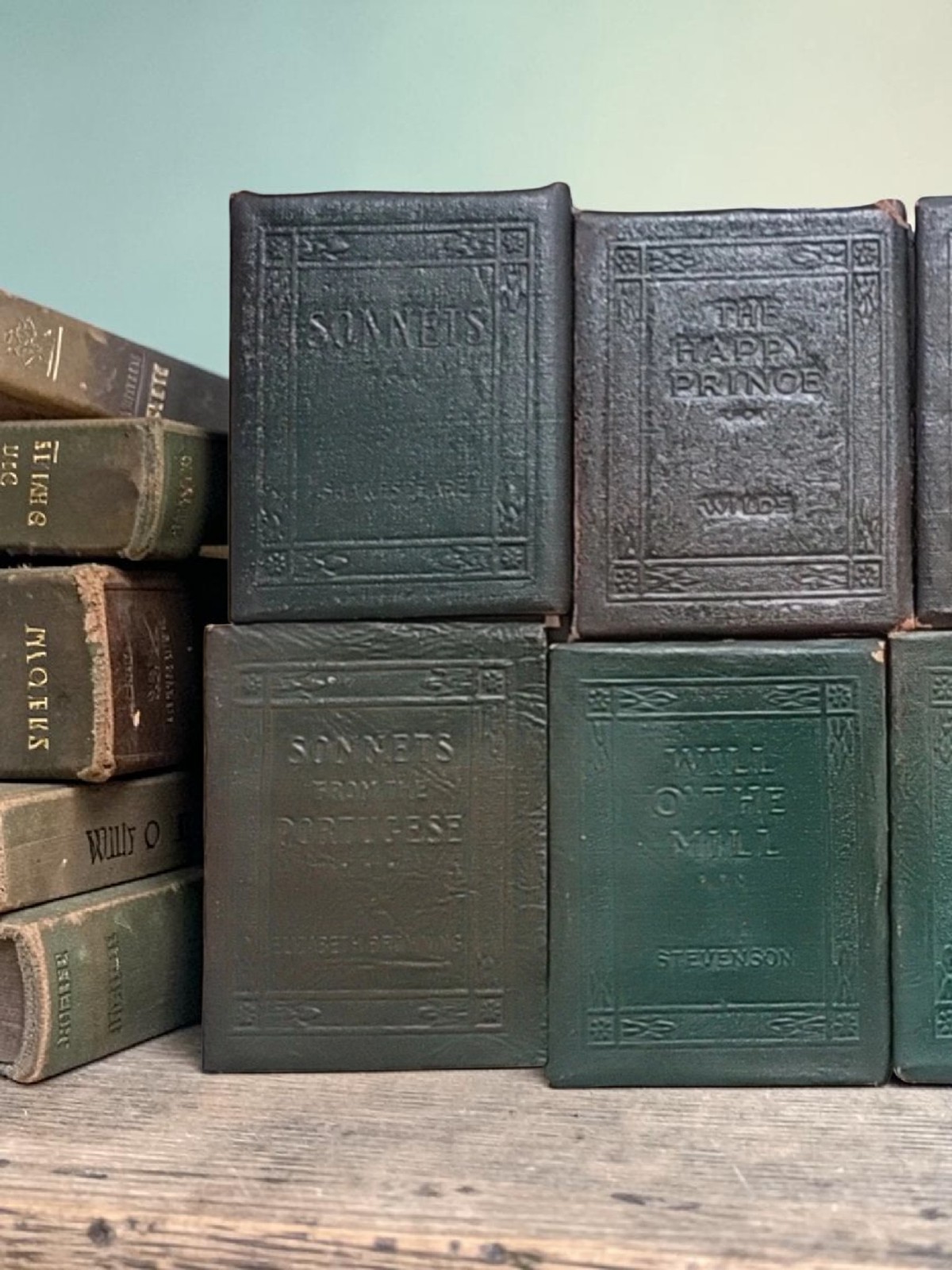 100 yr Old Antique Little Leather Library Books 1920&rsquo;s Redcroft Pick Your Title