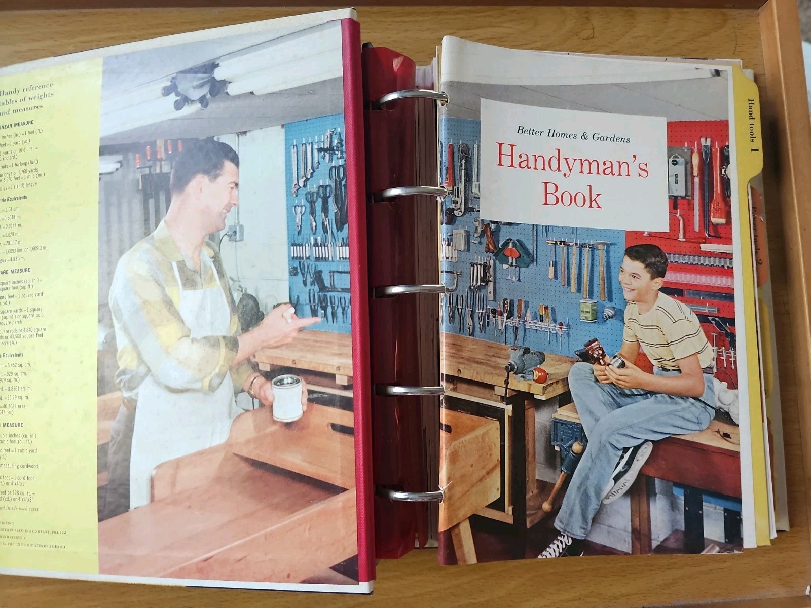 Better Homes & Gardens Handyman&rsquo;s Book 5 Ring Binder 400 pages 1957 Fix It