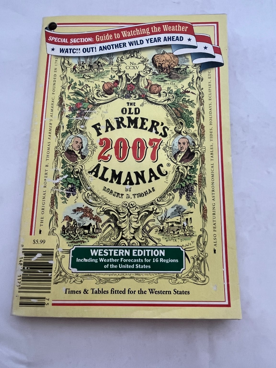 Old Farmer&rsquo;s Almanac 2007 Robert B. Thomas Western Edition Weather Forecasts