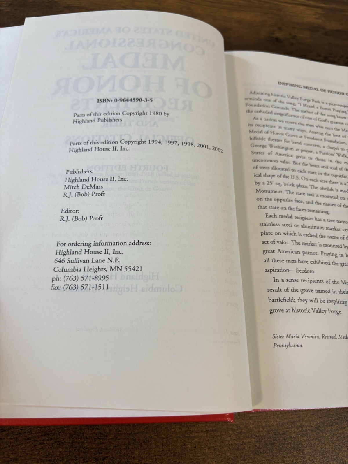 United States of America&rsquo;s Congressional Medal of Honor Recipients Book HC