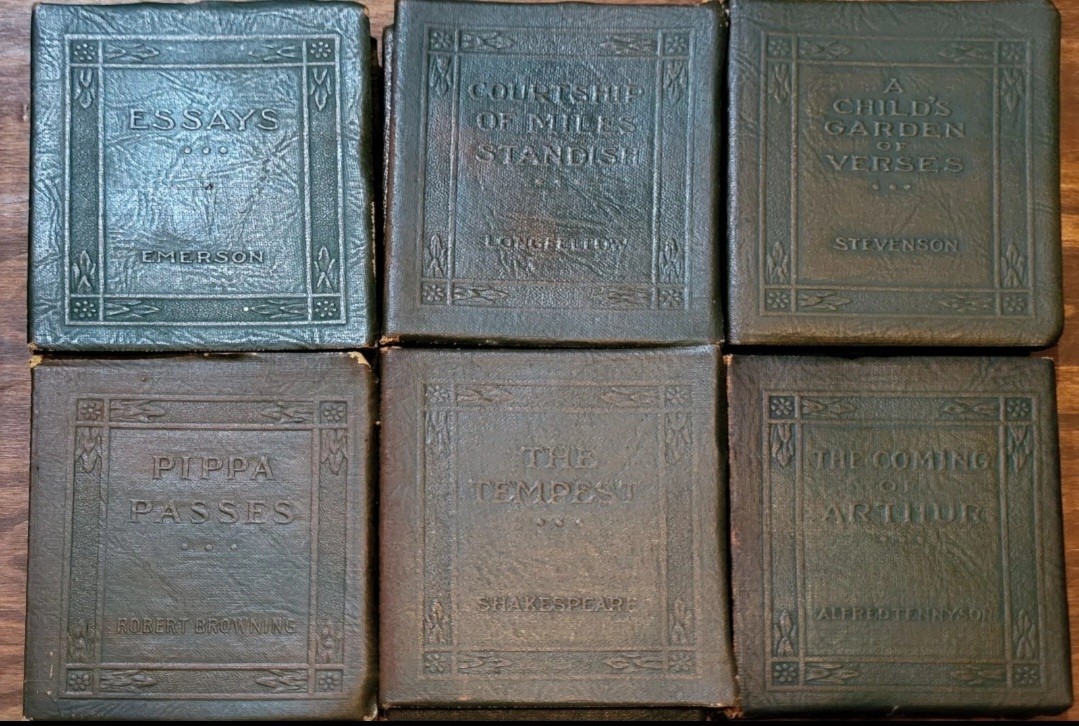 100 yr Old Antique Little Leather Library Books 1920&rsquo;s Redcroft Pick Your Title