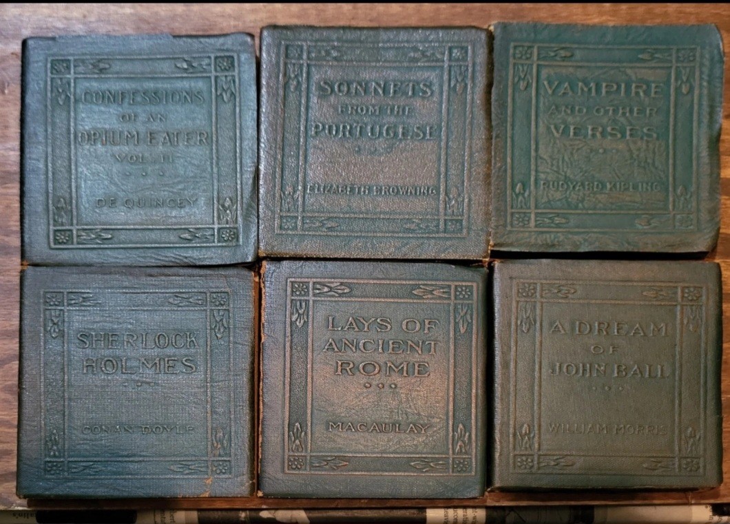 100 yr Old Antique Little Leather Library Books 1920&rsquo;s Redcroft Pick Your Title