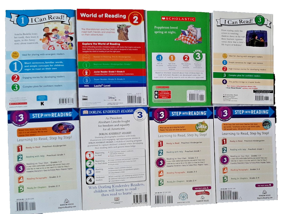 Lot Of 8 Level 1, 2 and 3 Paperback Reading Books &lsquo;I Can Read » Plus More