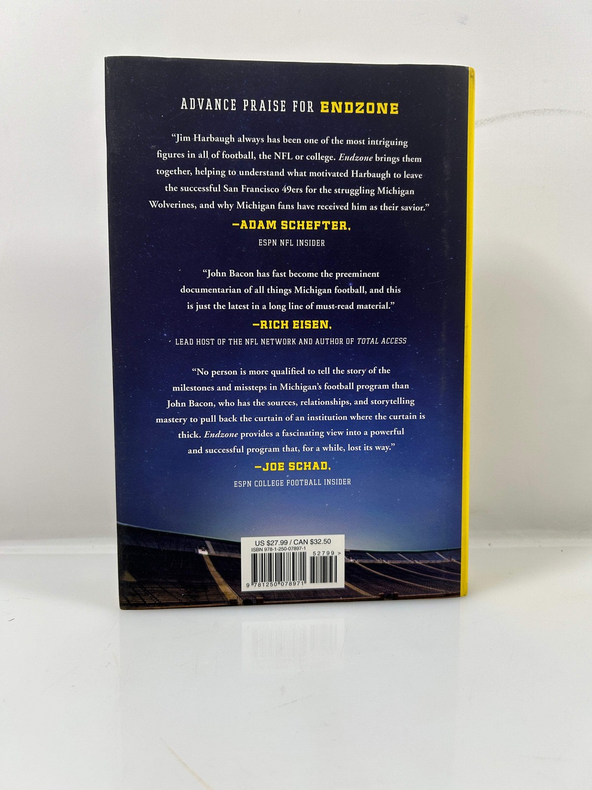 Endzone by John U. Bacon St. Martin&rsquo;s Press*signed* 1st Ed 1995 HCDJ