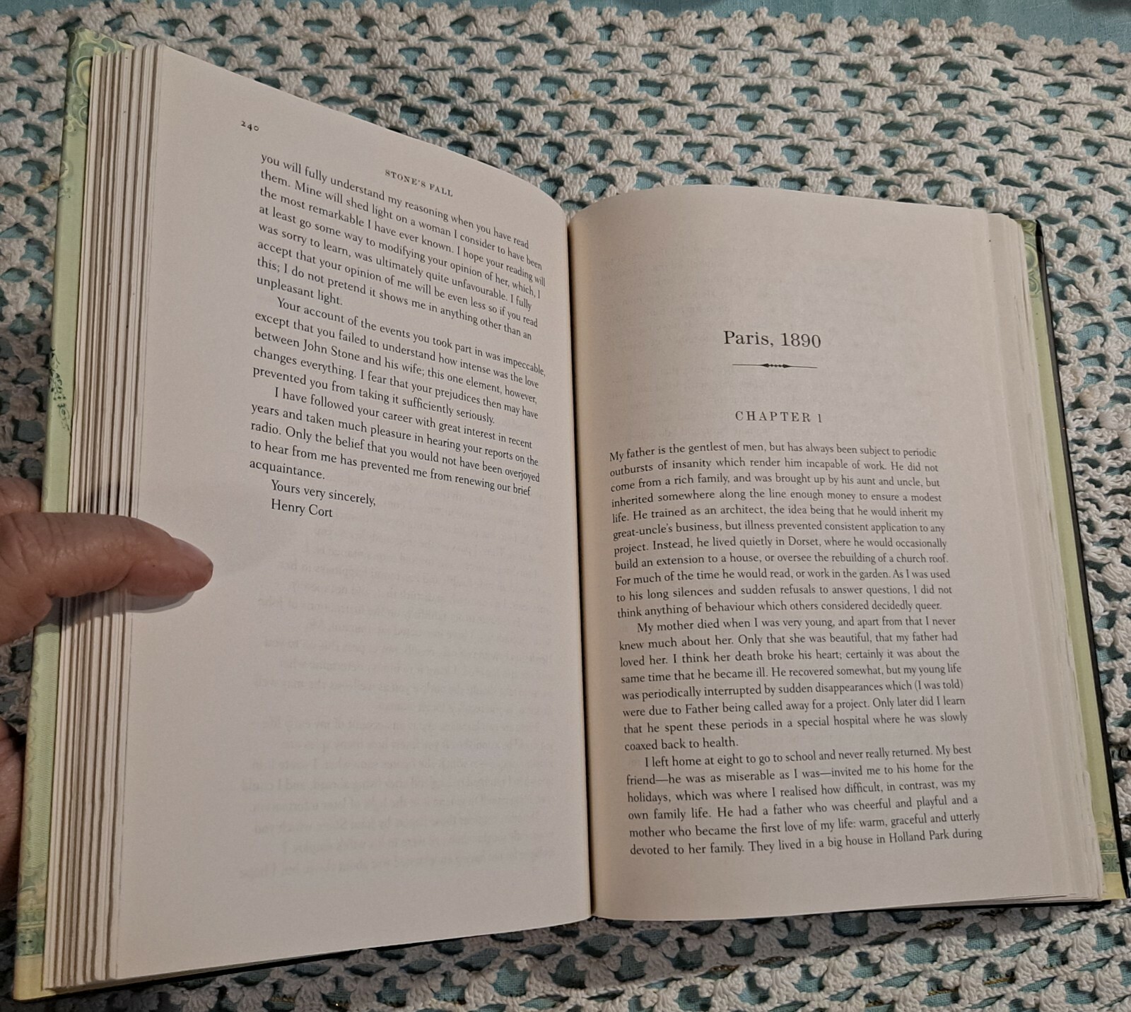 Stone&rsquo;s Fall by Iain Pears, 2009 (1st U. S. Edition), HC w/ DJ, 594 pages