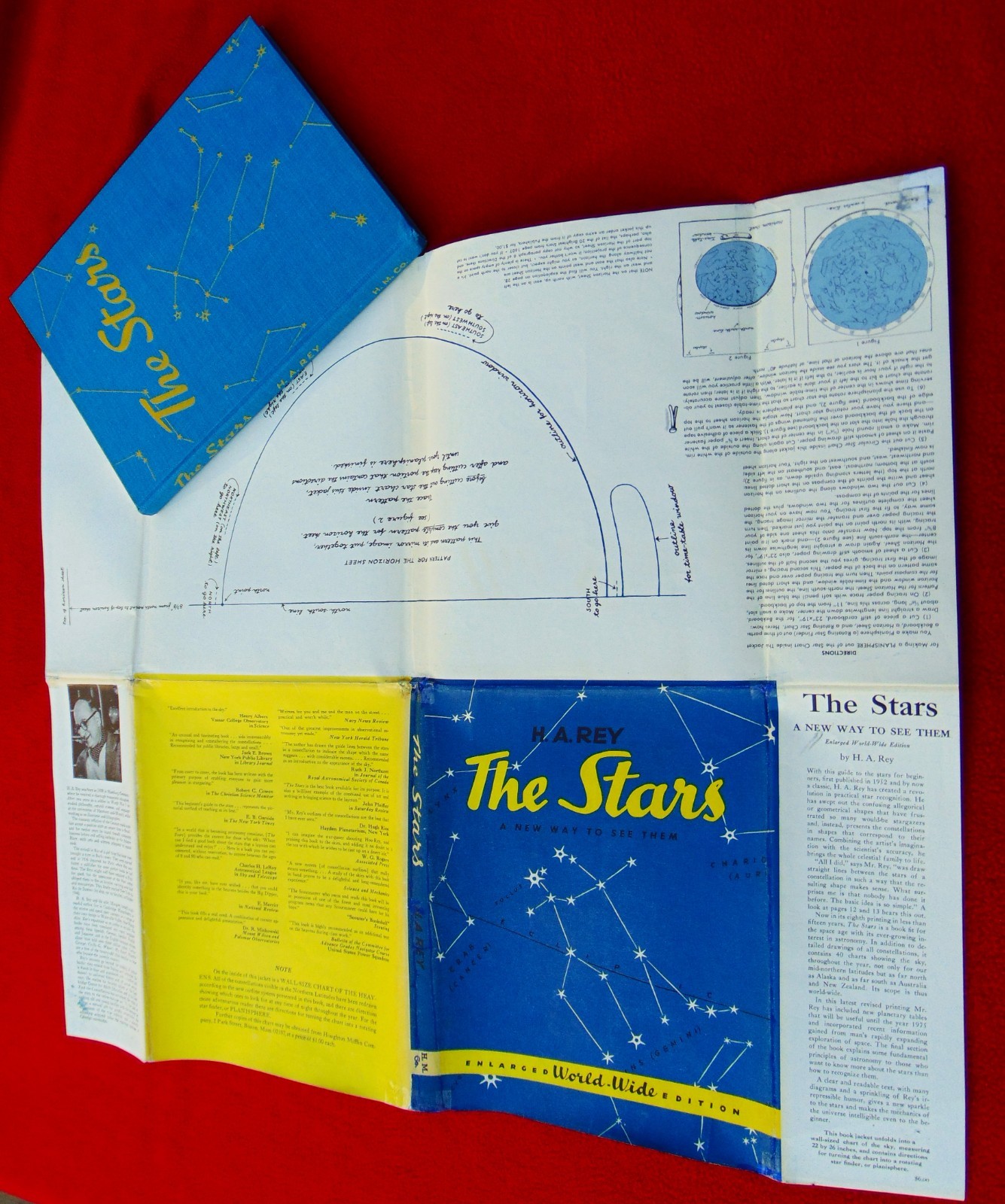« THE STARS, A NEW WAY TO SEE THEM » ~1966~ DUST COVER=STAR MAP~HARDBACK~161 PAGES