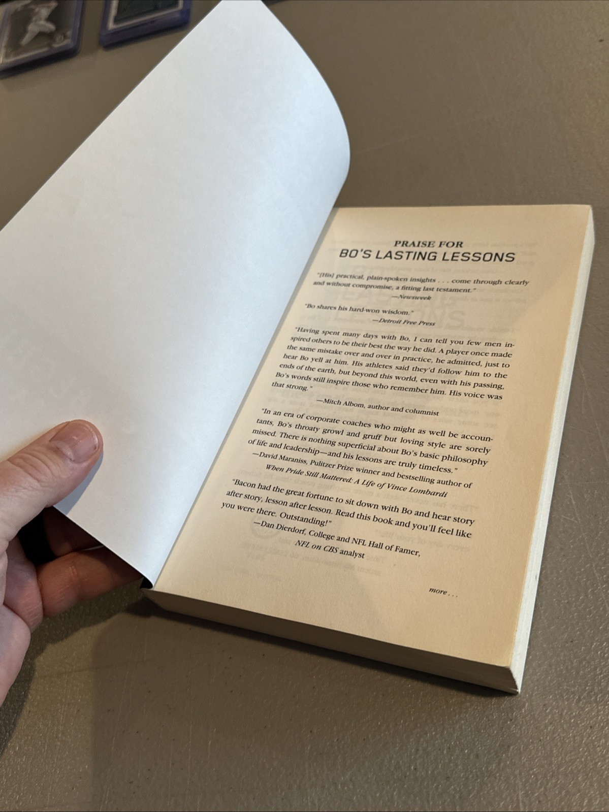 Bo&rsquo;s Lasting Lessons [Paperback] Schembechler, Bo. & John U. Bacon.