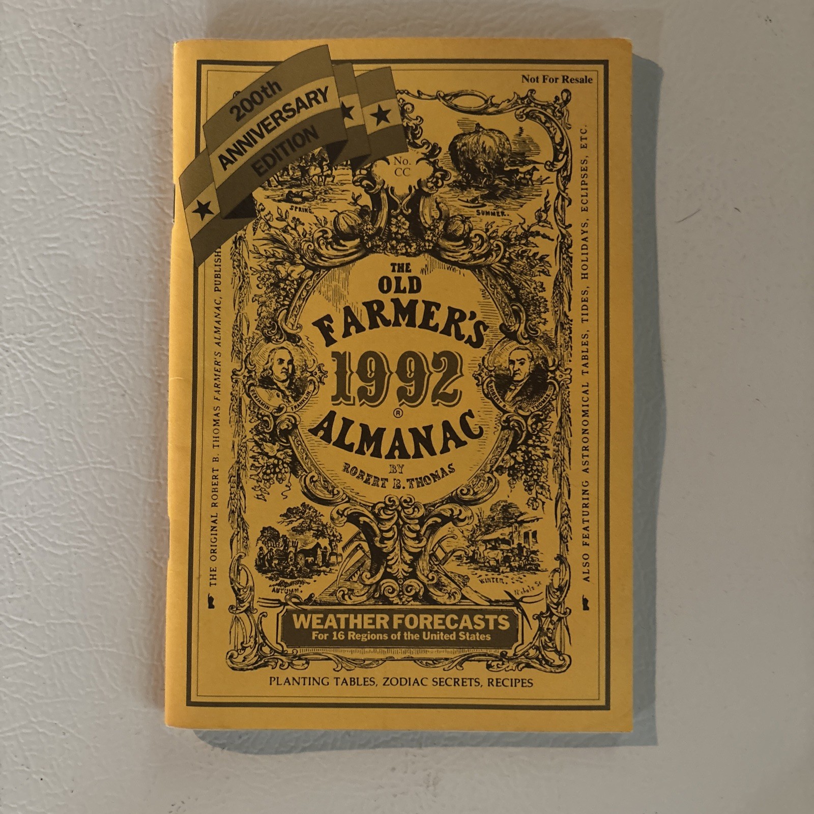 Old Farmer&rsquo;s Almanac 1992, 200th Anniversary Edition Ed
