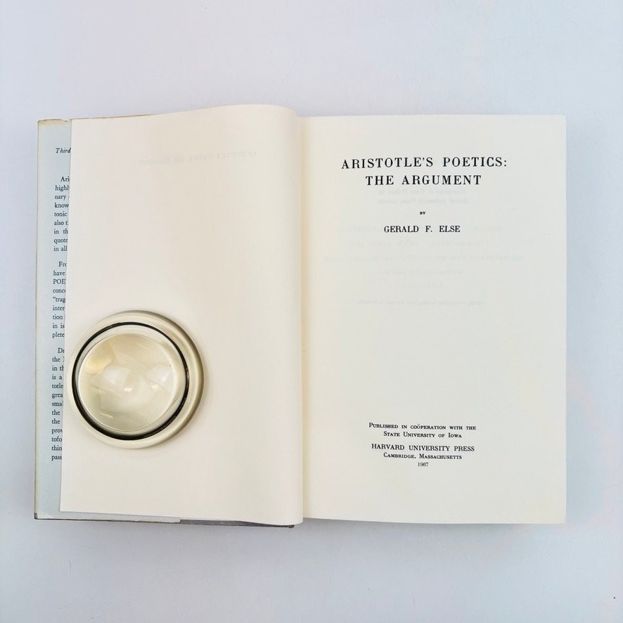 Aristotle&rsquo;s Poetics The Argument Gerald F Else 1957 First EditionThird Printing