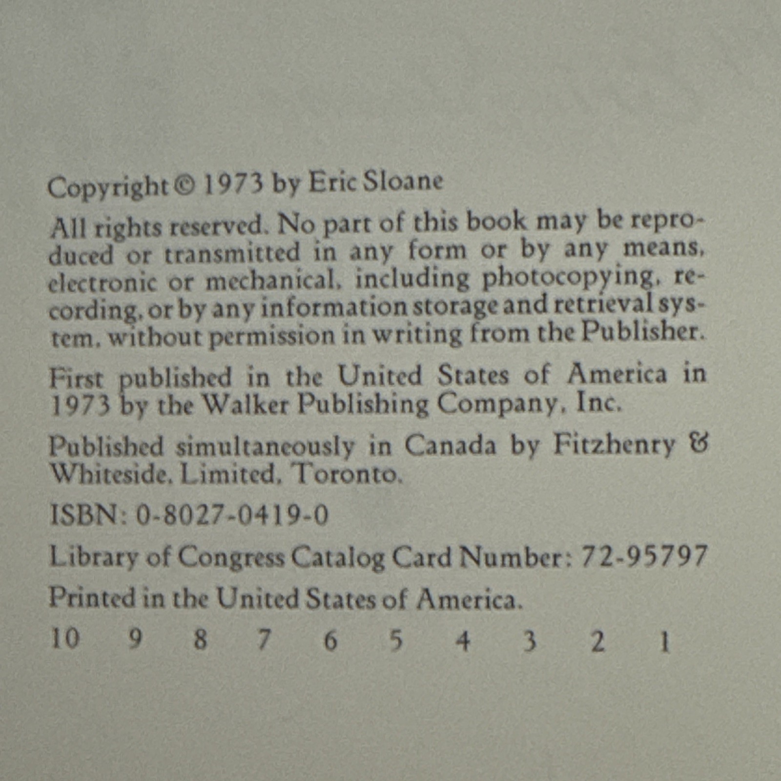 1973 1st Ed. THE SPIRITS OF &rsquo;76 Eric Sloane Hardcover DJ Bicentennial Inscribed