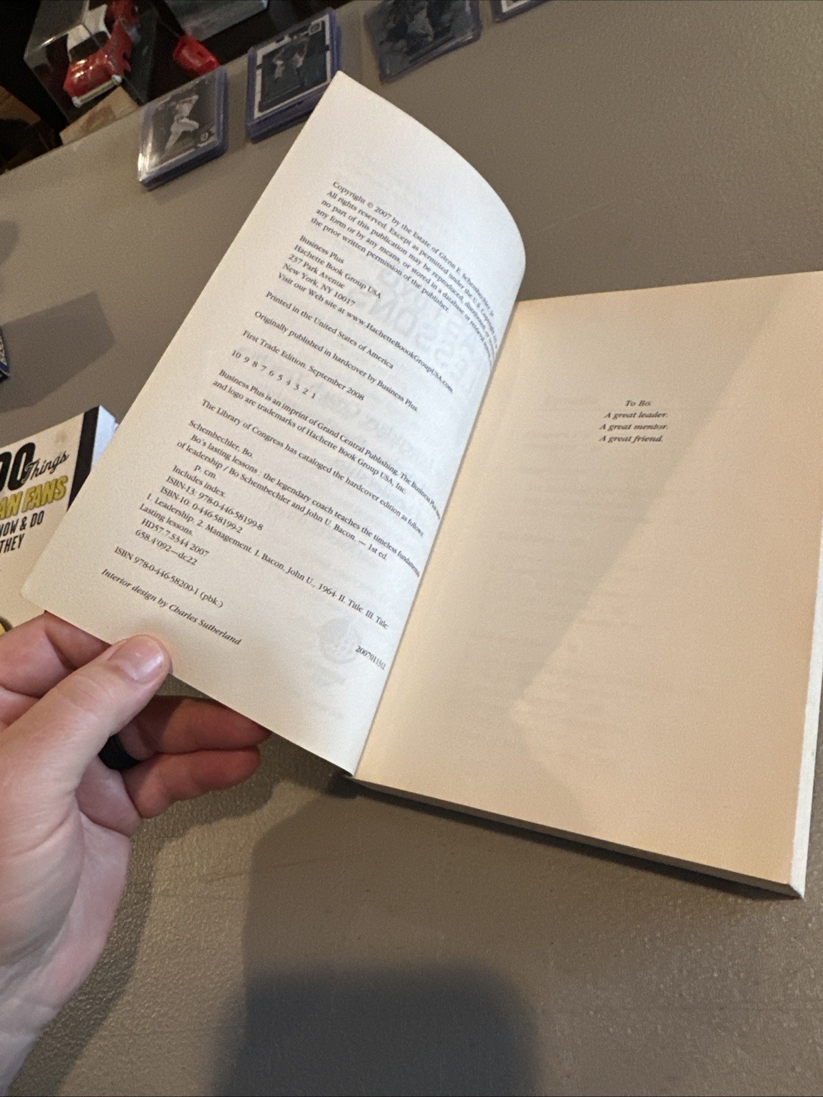 Bo&rsquo;s Lasting Lessons [Paperback] Schembechler, Bo. & John U. Bacon.