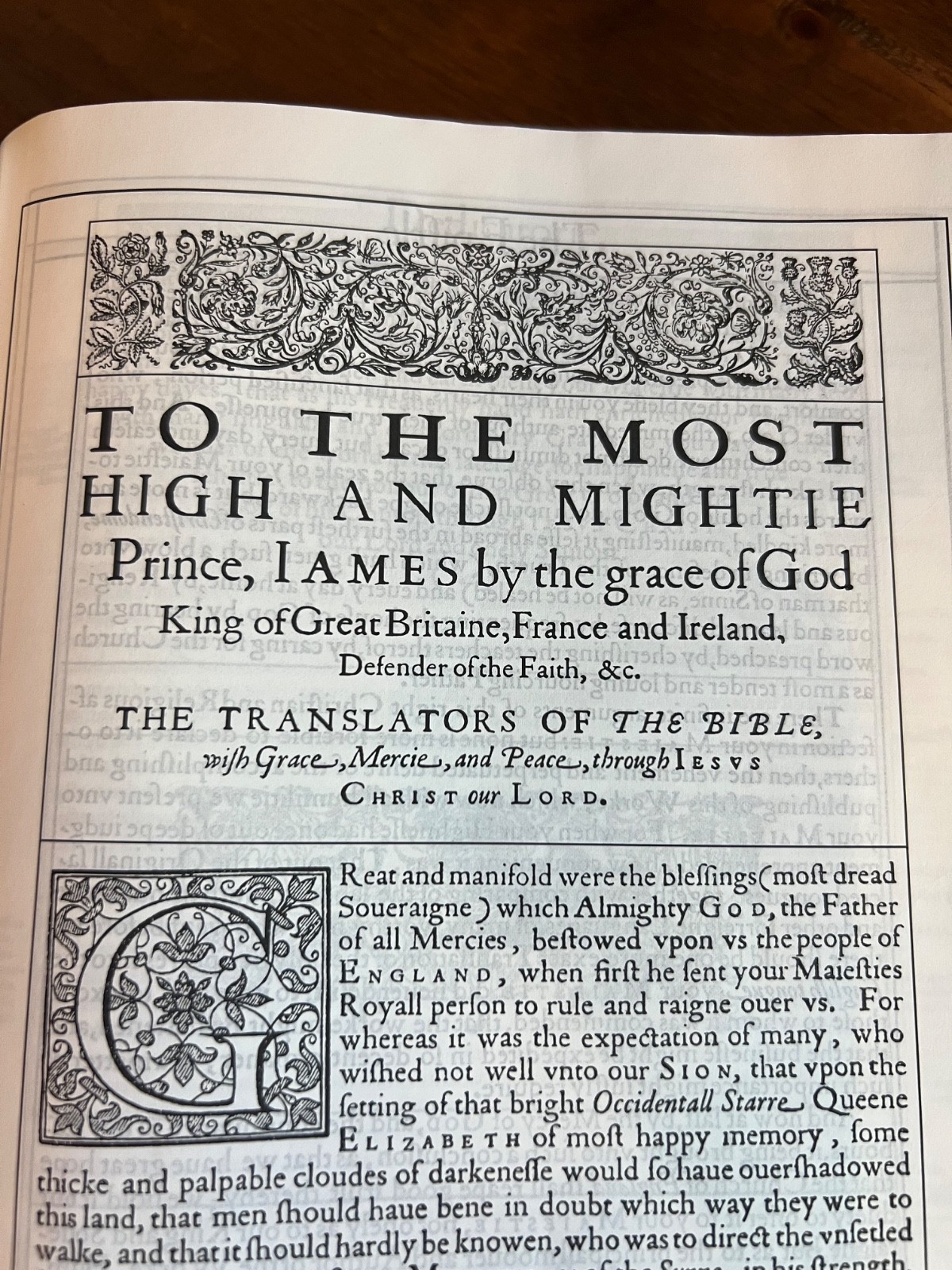 Above God&rsquo;s Name Edition: 1611 King James Bible, 1st Edition, Authorized Version