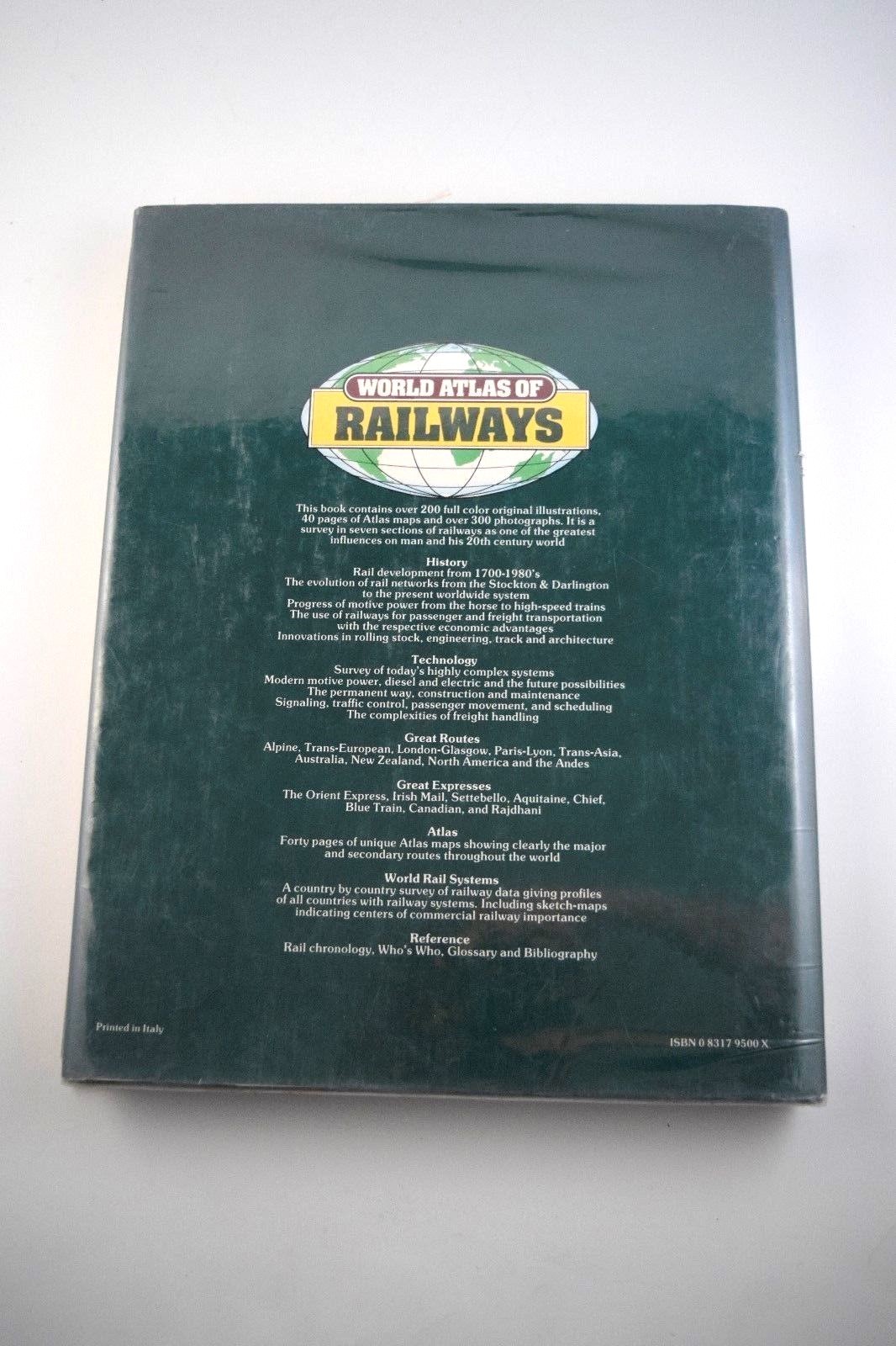 « World Atlas of Railways », O.S.Nock 1979 HC First American Edition 224 pages VG