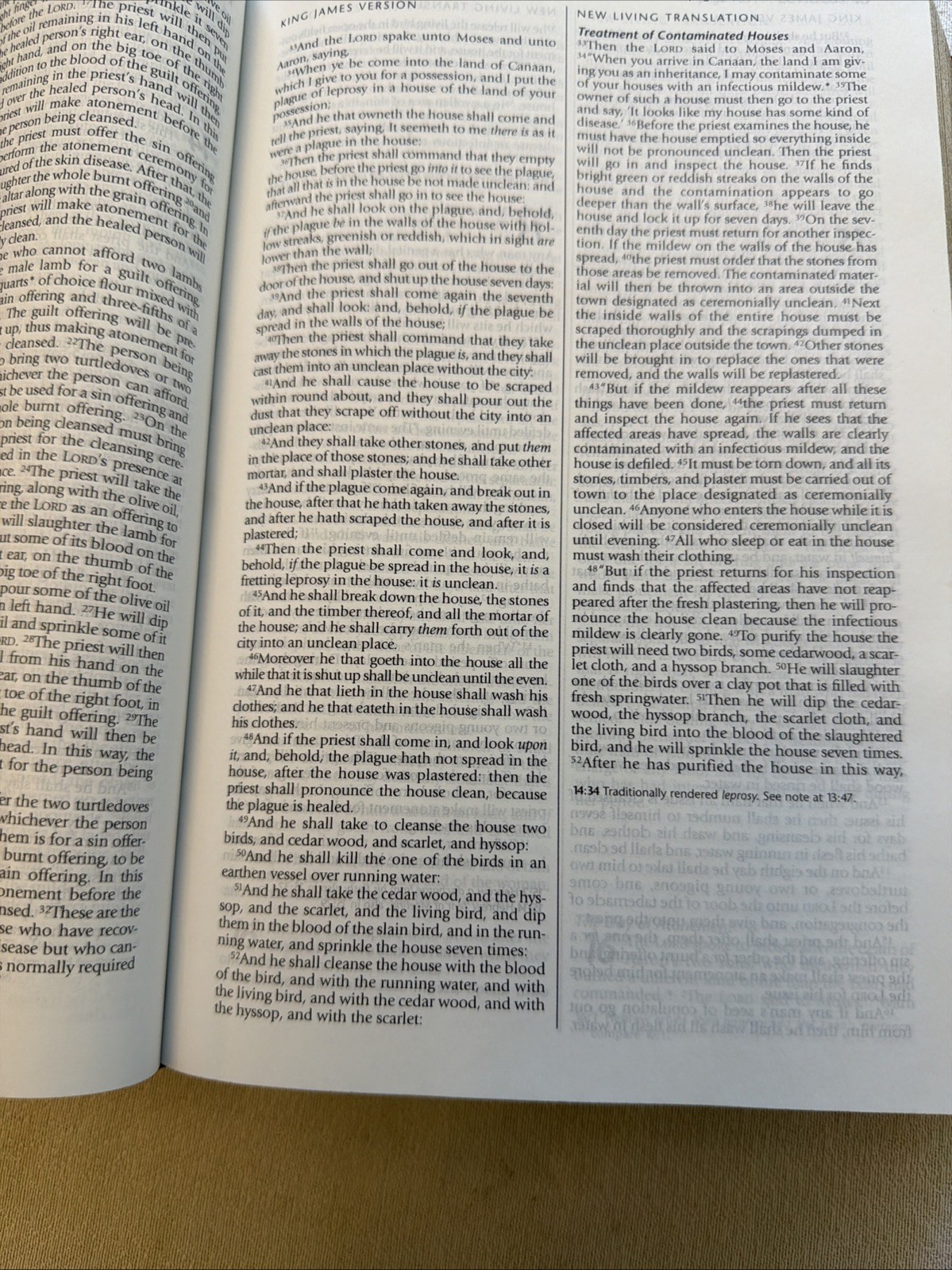 VTG 1997 Holy Bible: People&rsquo;s Parallel Edition, KJV NLT Red Letter Leather Bound