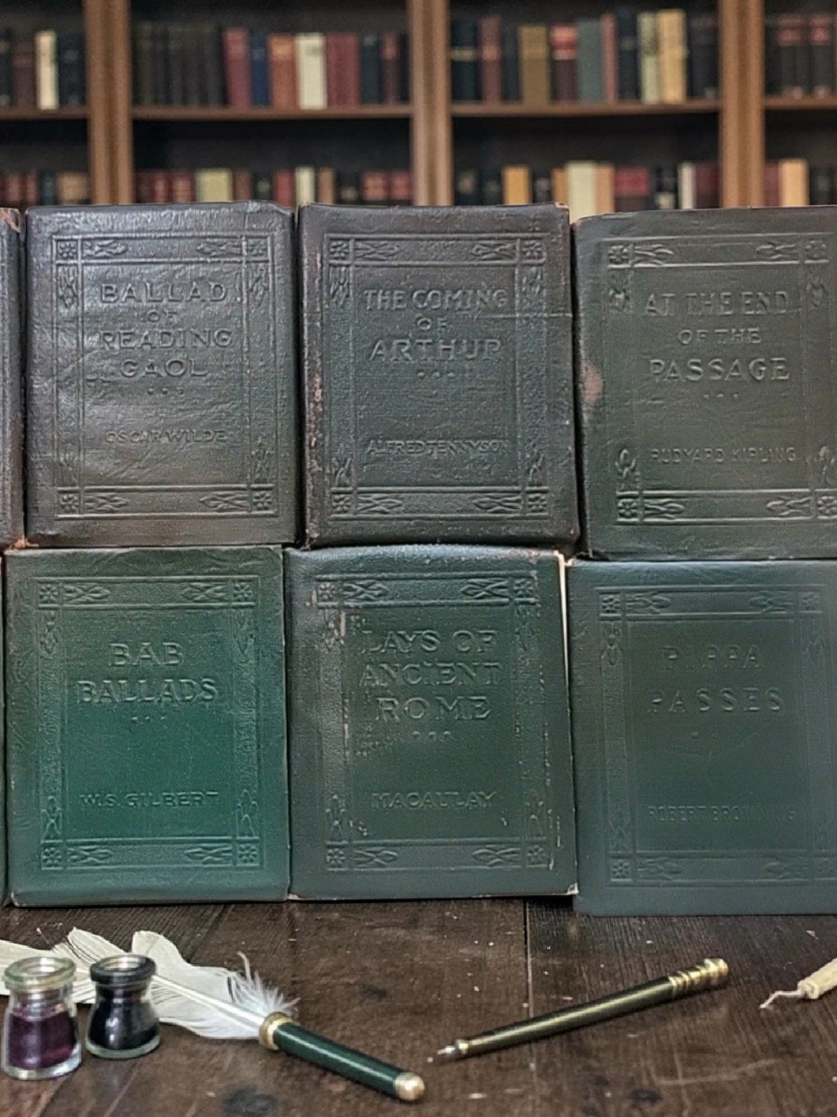 100 yr Old Antique Little Leather Library Books 1920&rsquo;s Redcroft Pick Your Title