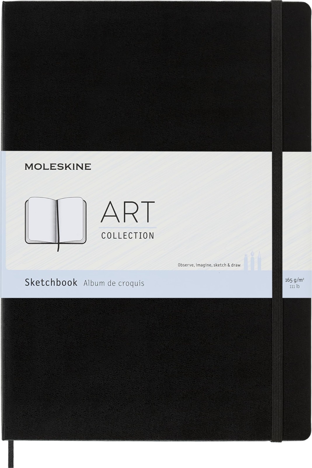 Moleskine Art Sketchbook, Hard Cover, A4 (8.25&Prime; 21.59 x 2.1 x 29.85 cm, Zwart
