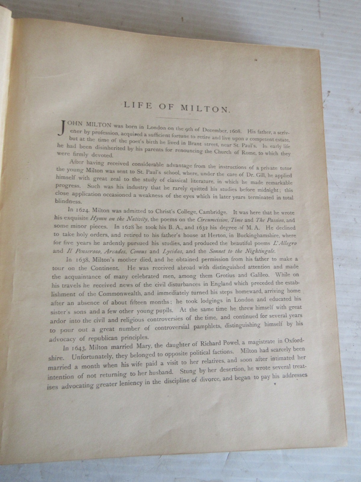 MILTON&rsquo;S PARADISE LOST EDITED BY HENRY C. WALSH, AM 1900