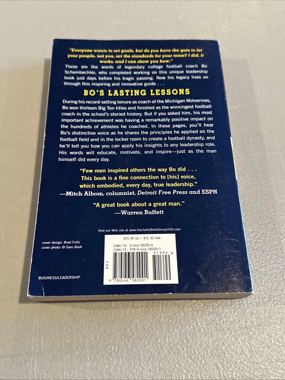 Bo&rsquo;s Lasting Lessons [Paperback] Schembechler, Bo. & John U. Bacon.