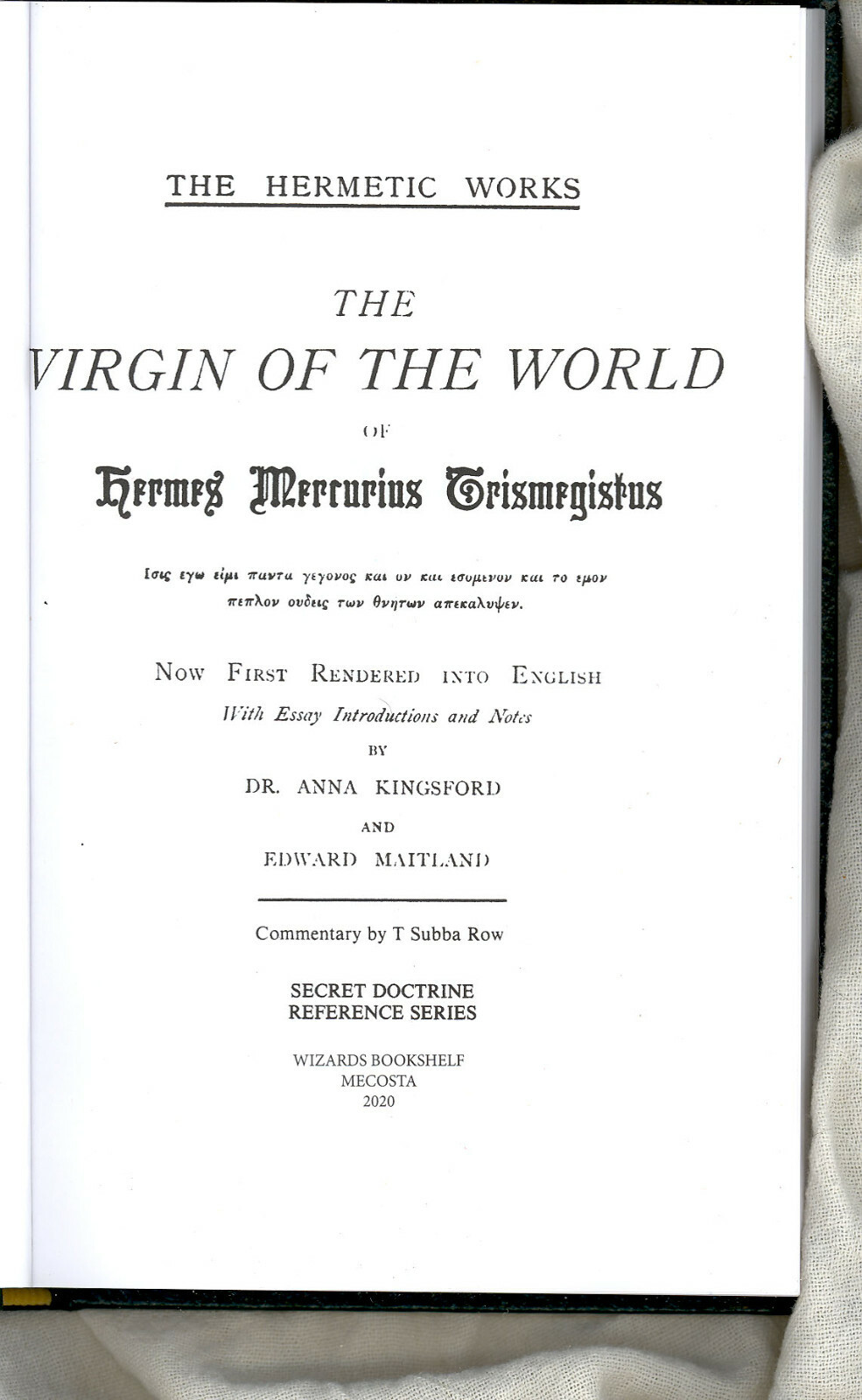 2 Hermetic Sewn 2020 HB&rsquo;s DIVINE PYMANDER HERMES, VIRGIN OF THE WORLD, not POD
