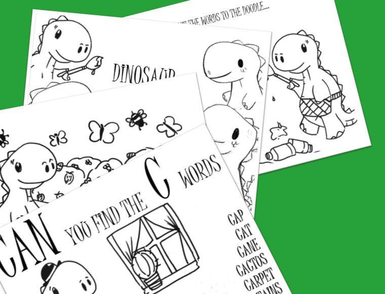 DIGITAL- 2025 Merrick ABC Children&rsquo;s Dinosaur ACTIVITY BOOK *PRINT REQ&rsquo;D* 14pgs