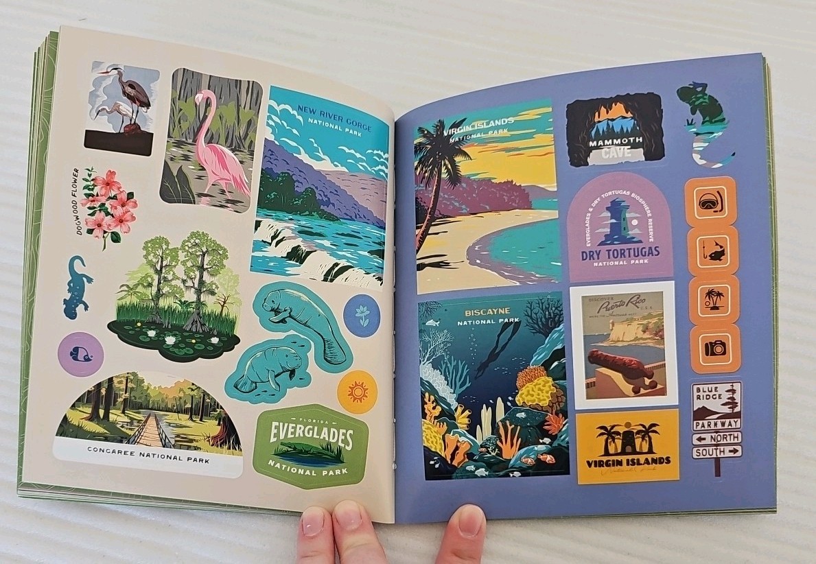 The National Parks Traveler&rsquo;s Companion Journal and Sticker Book Paperback NEW