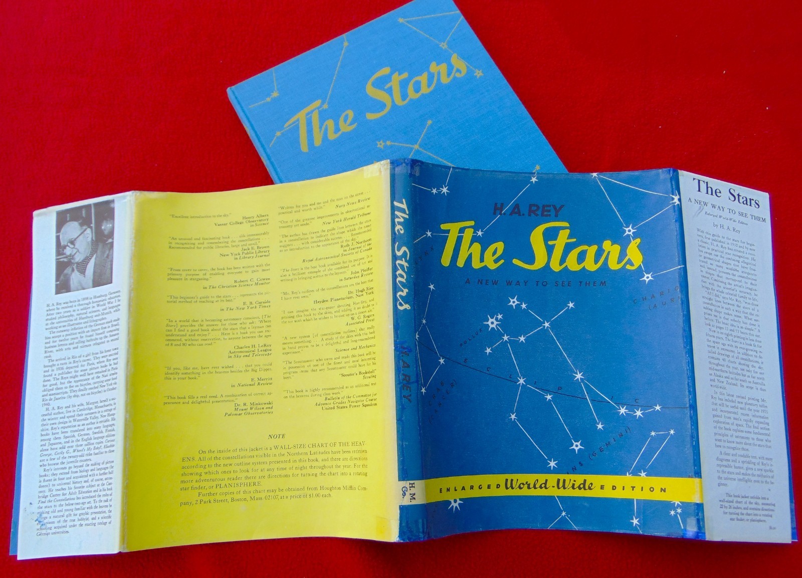 « THE STARS, A NEW WAY TO SEE THEM » ~1966~ DUST COVER=STAR MAP~HARDBACK~161 PAGES
