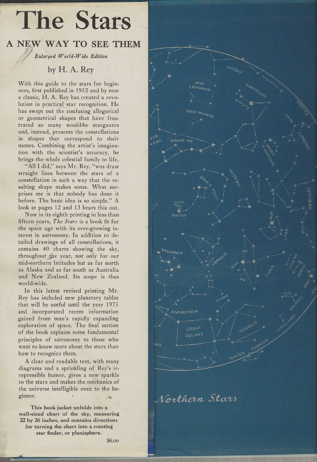 « THE STARS, A NEW WAY TO SEE THEM » ~1966~ DUST COVER=STAR MAP~HARDBACK~161 PAGES