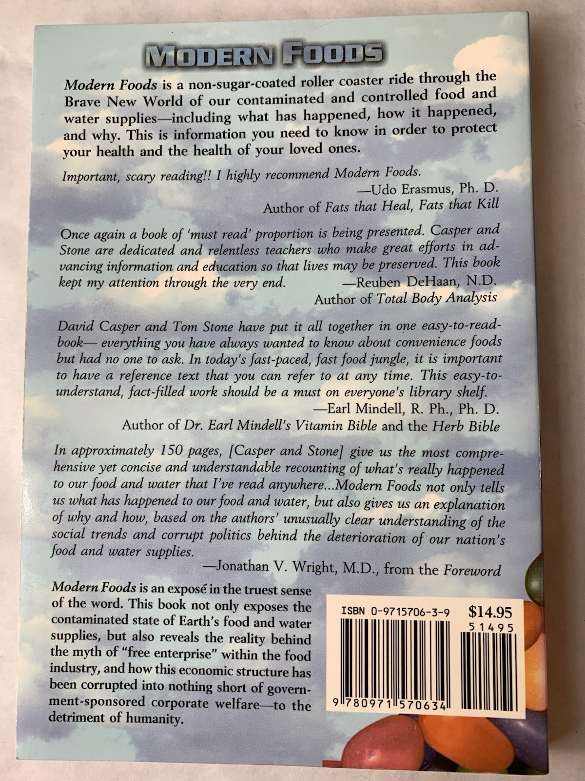 MODERN FOODS- The Sabotage of Earth&rsquo;s Food Supply- Wright, Casper & Stone PB