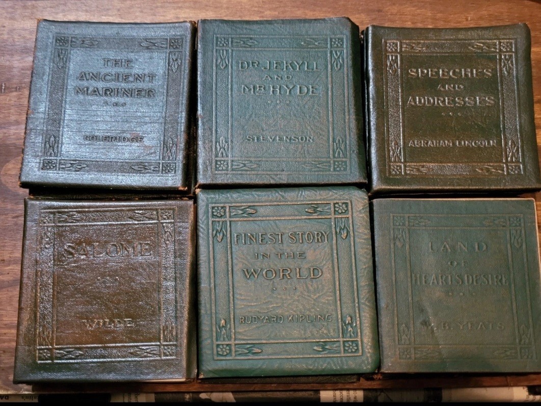 100 yr Old Antique Little Leather Library Books 1920&rsquo;s Redcroft Pick Your Title