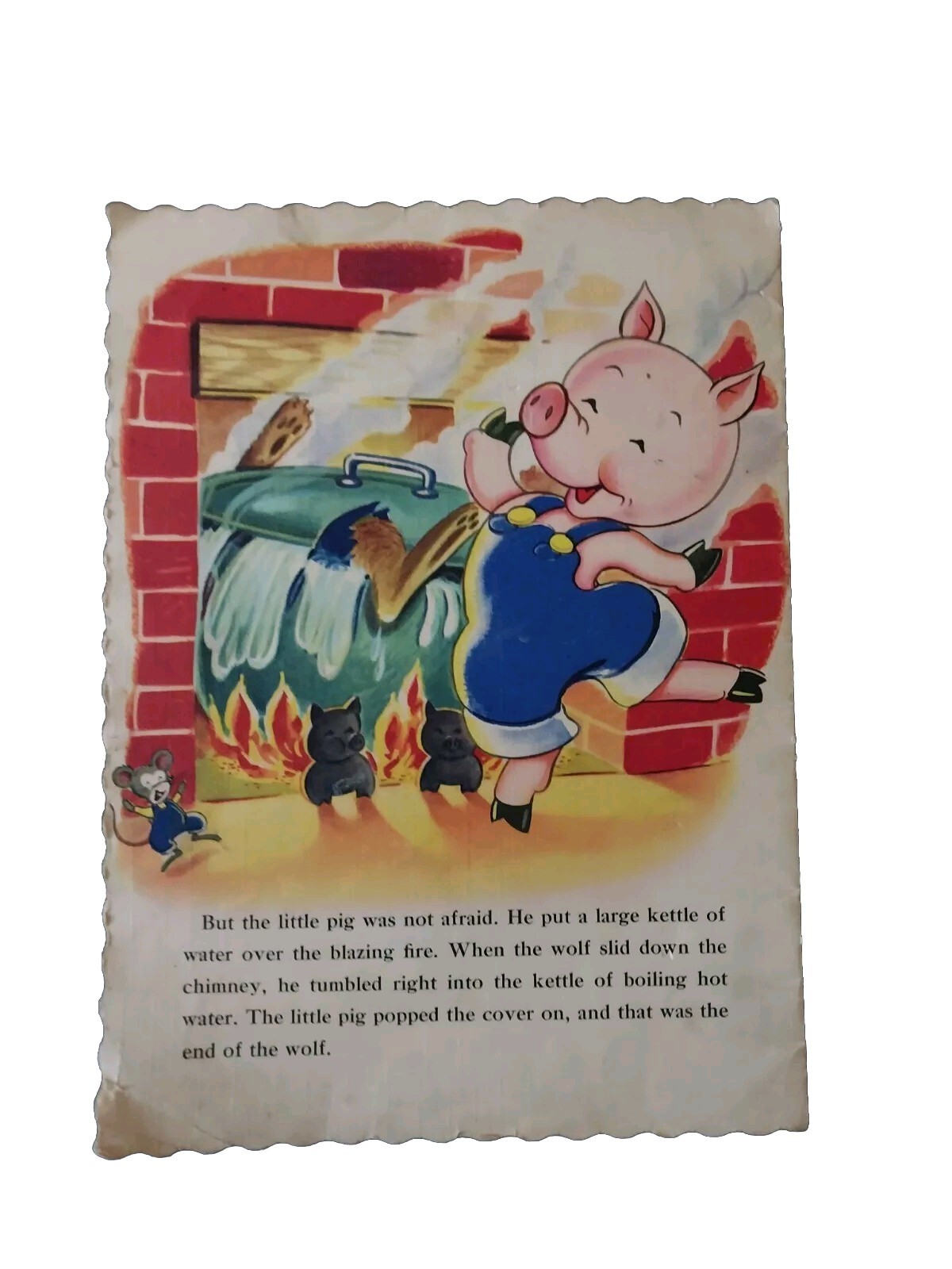 The Three Little Pigs Soft Cover 13×9.5&Prime; 1951 Printed In USA Whitman Publishing