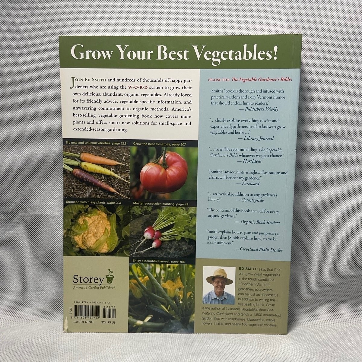 Ed Smith Vegetable Gardener&rsquo;s Bible WORD System 10th Anniversary 352 Pages EXC