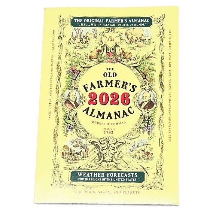 The Old Farmer&rsquo;s Almanac 2026 Paperback Weather Gardening Astrology NEW