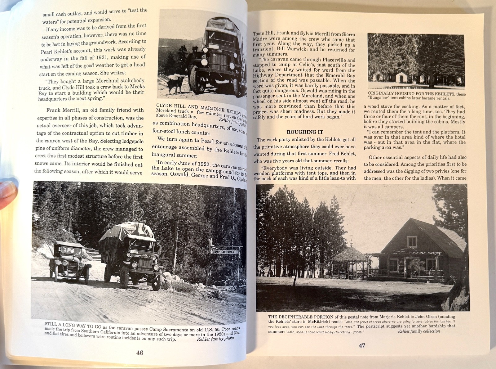 MEEKS BAY MEMORIES by Carol Van Etten 1994, Lake Tahoe history, PB 9×12&Prime; 272 pgs