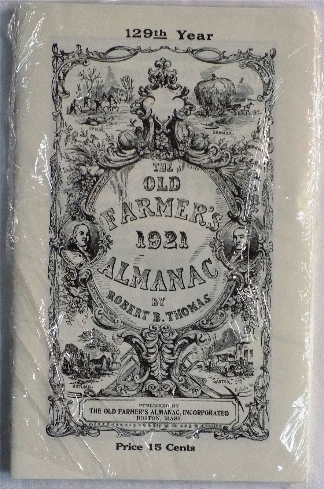 The Old Farmer&rsquo;s Almanac 1821/1921 by Thomas Robert B. Never Used